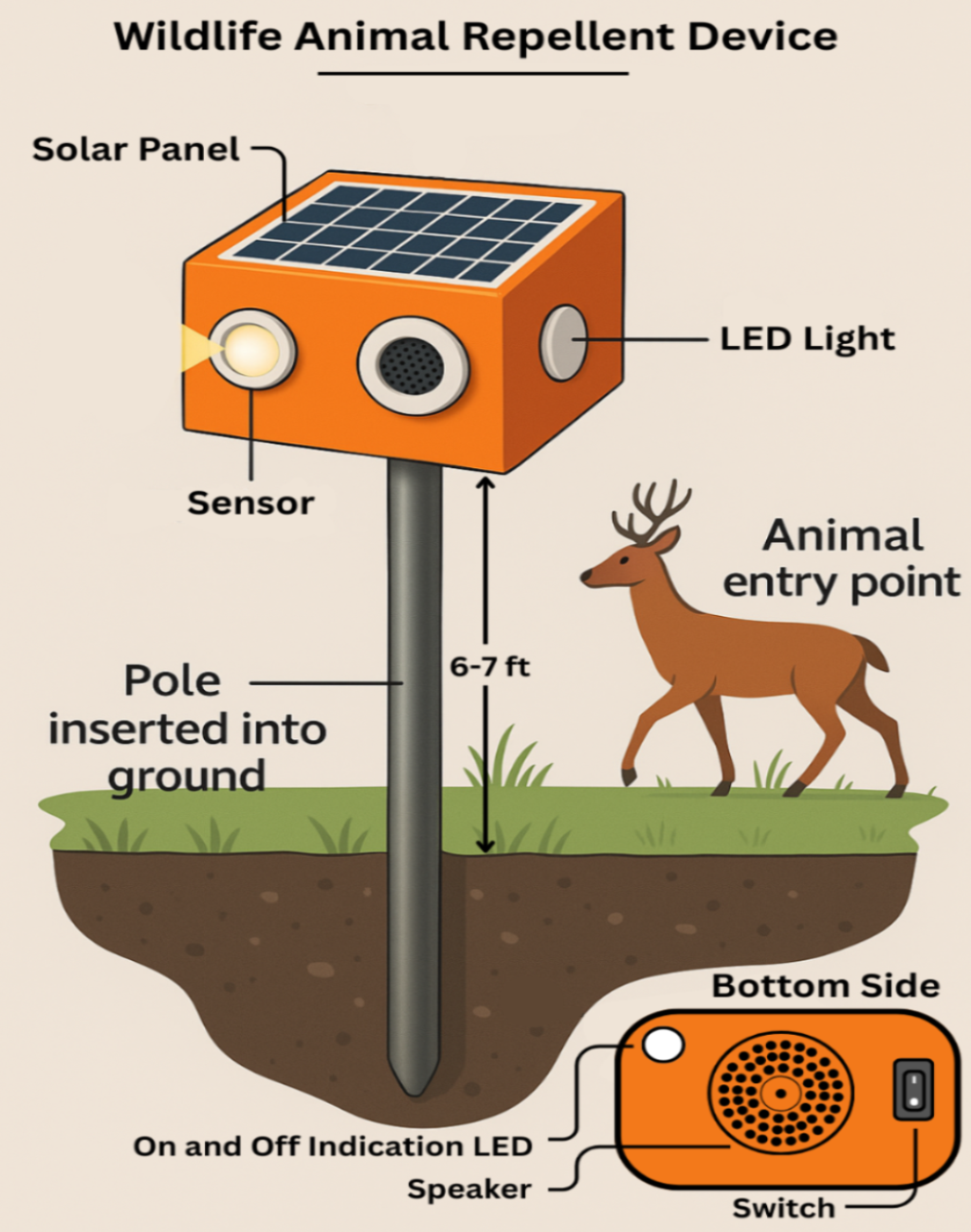 Wildlife Animal Repellent Device